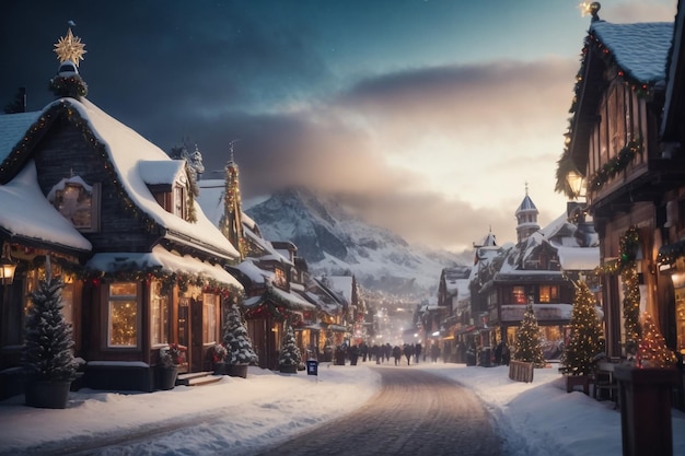 Szwajcarska ziemska kraina cudów w Gstaad Piękne zimowe krajobrazy uchwycone w kantonie Vallais w