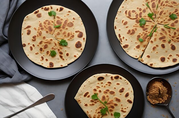 Szybki pełnoziarnisty chapati