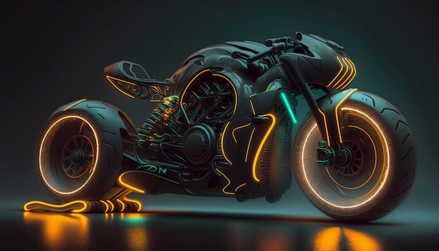 Szybki rower futurystyczny rowerGenerative AI
