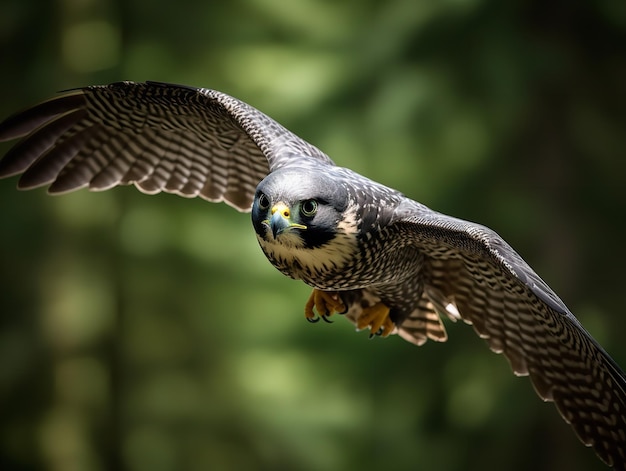 Szybkość nurkowania i precyzja ruchu Peregrine Falcon