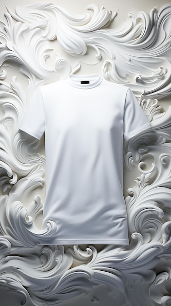 T-shirt Reklama Mockup Blank White Tee Dla Mody Generative Ai