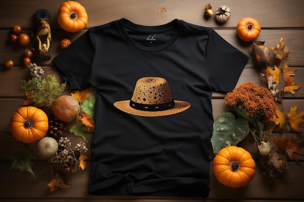 T-shirt w stylu Halloween, makieta w stylu AI Wygenerowano