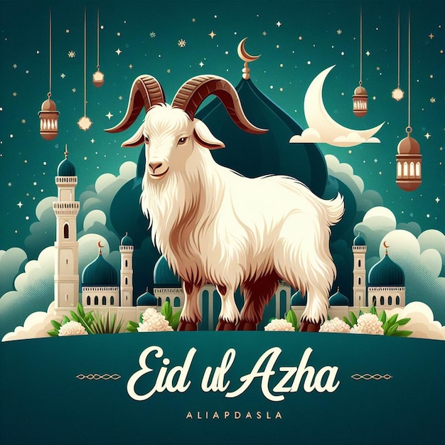 Zdjęcie ta ilustracja jest przeznaczona na islamskie wydarzenie eid ul adha