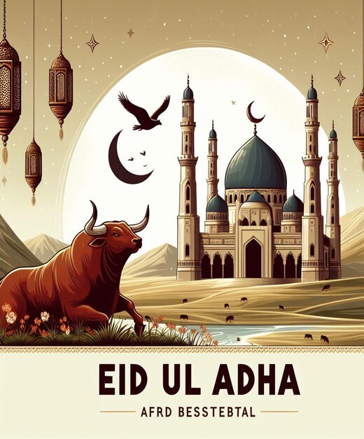 Zdjęcie ta ilustracja została wykonana na islamskie mega wydarzenie eid ul adha