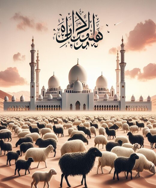 Zdjęcie ta islamska ilustracja została zrobiona na eid al adha