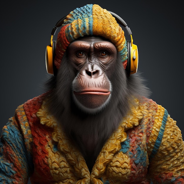 ta małpa w rockowym swetrze