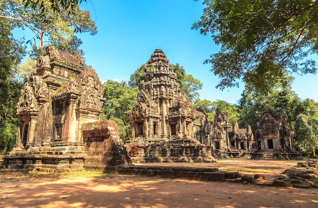 Ta Phrom Kasztel W Angkor Thom, Kambodża