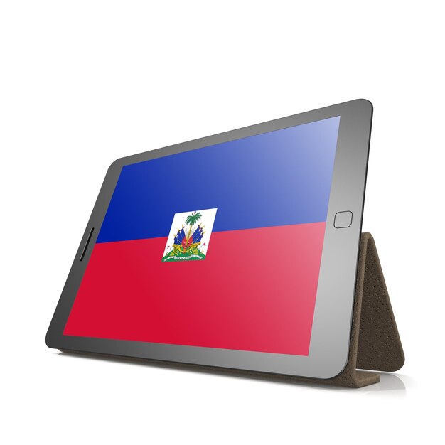 Tablet z flagą Haiti