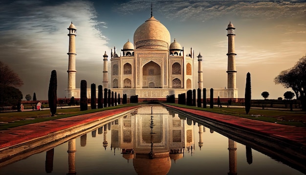 Taj Mahal w kraju Agra