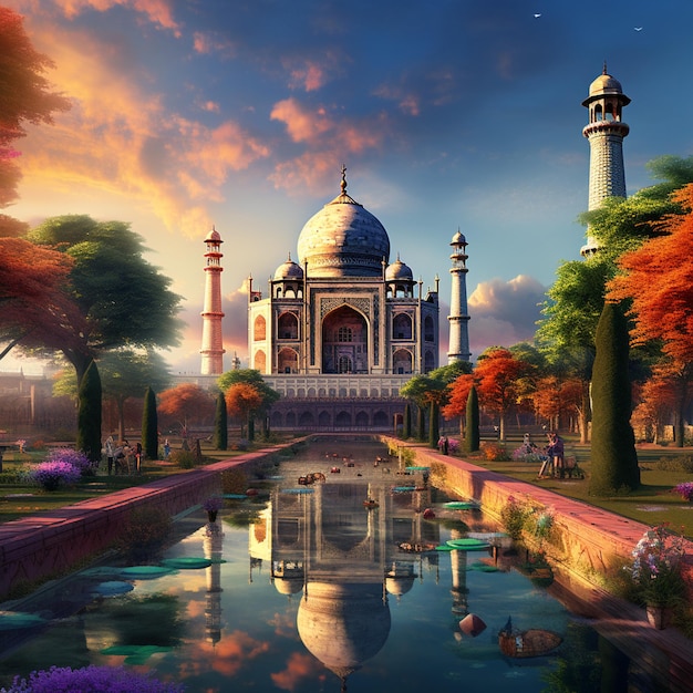 Taj Mahal wyłania się z lasu, łącząc historyczną wspaniałość z współczesną Agrą