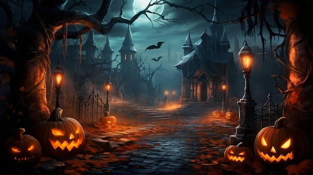 Tajemnicze nocne niebo Halloween