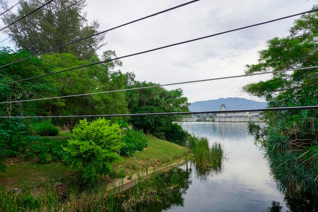 Tajlandia Wyspa Phuket obszar laguny przyroda i domy plaża i morze