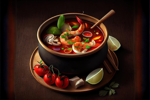 Tajskie jedzenie Tom Yum