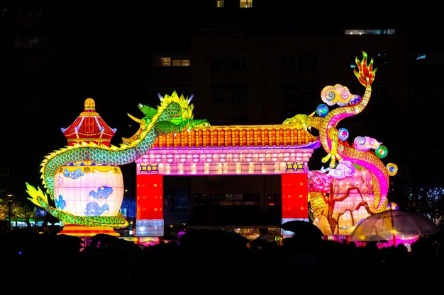 Tajwan Żywy festiwal latarni Xianglong Xianrui latarnia