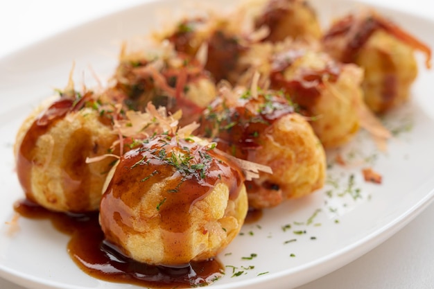 Takoyaki i białe tło