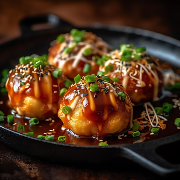 Takoyaki z rozmyciem tła