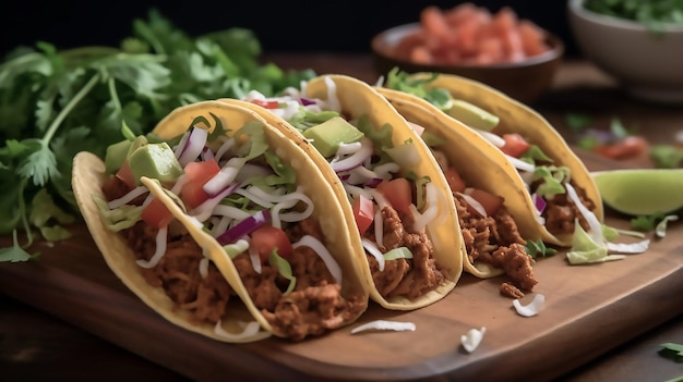 Talerz meksykańskich tacos