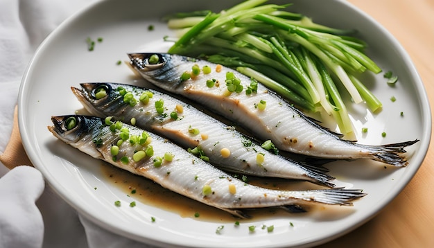 talerz ryb z garstką warzyw
