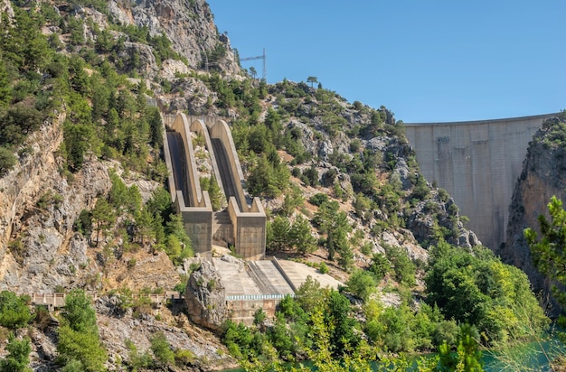 Tama Oymapinar I Rzeka Manavgat W Górach Regionu Antalya Turcja