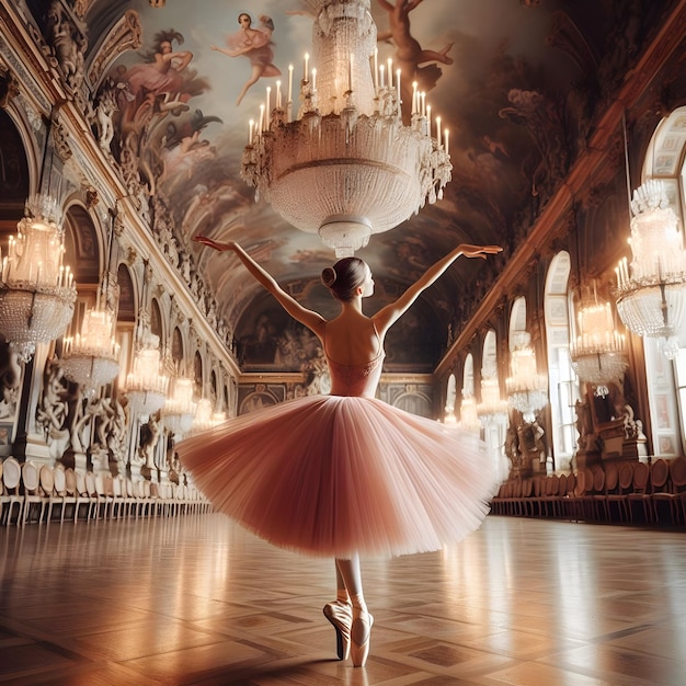 Tancerka na dworze pałacowym.