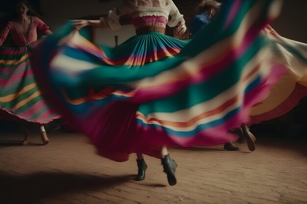 Tancerka uczestniczy w festiwalu Cinco De Mayo w ruchu Sieć neuronowa wygenerowana przez sztuczną inteligencję