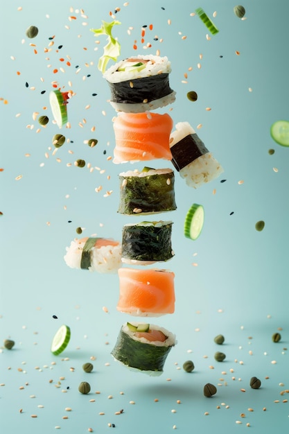 Zdjęcie tańcząca symfonia sushi