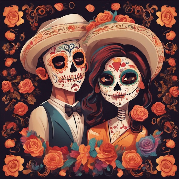 Tapeta Dia de los Muertos Dzień zmarłych w Meksyku