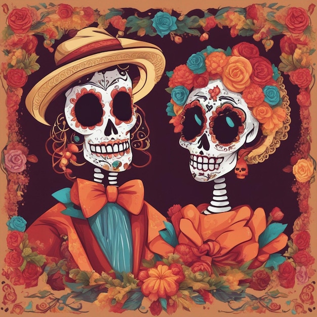 Tapeta Dia de los Muertos Dzień zmarłych w Meksyku