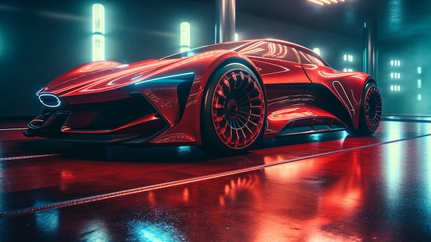 Tapeta futurystyczny luksusowy samochód sportowy