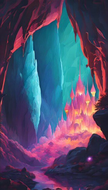 Tapeta: Kryształowe Jaskinie Elfów