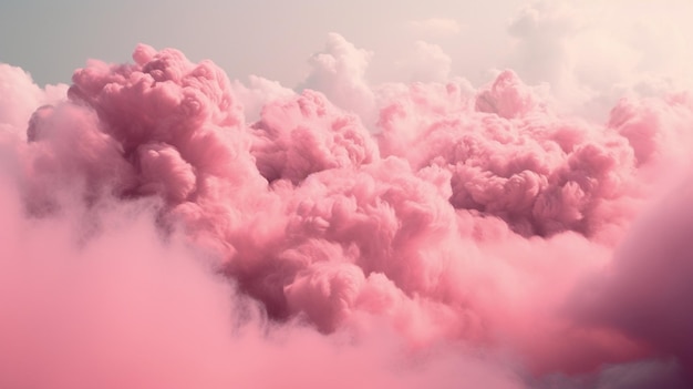 Tapeta różowe chmury na niebie
