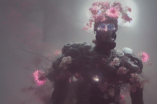 Tapeta z ilustracją robota