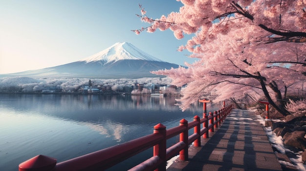 Tapety góry Fuji w stylu gritty