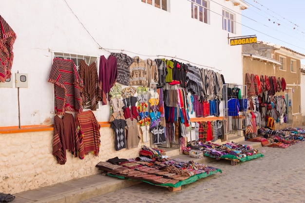 Tarabuco tradycyjny rynek widok Boliwii Boliwijski punkt orientacyjny