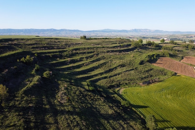 Taras rolniczy w prowincji Burgos, Castilla y Leon, Hiszpania