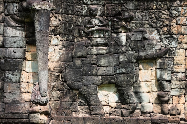 Taras słoni w Angkor Thom Cambodia