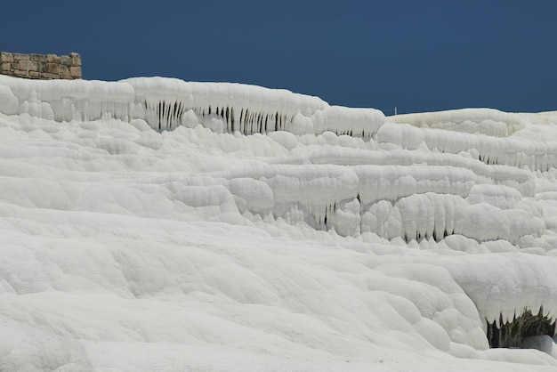 Tarasy trawertynowe w Pamukkale w Denizli Turkiye