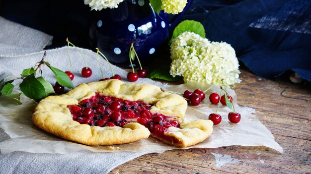 Tarta wiśniowa, galaretka wiśniowa