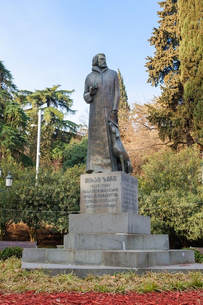 Tbilisi Gruzja 18 lutego 2023 Pomnik Michaja Zichiego w Tbilisi