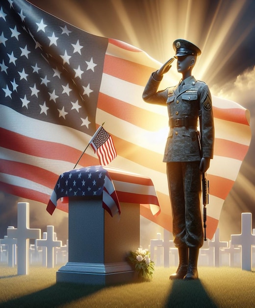 Te ilustracje 3D zostały wykonane dla różnych amerykańskich wydarzeń, w tym wydarzenia Dnia Pamięci