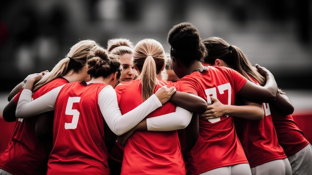 Team Huddle Piłkarze w kręgu motywacyjnym trener rozmowa motywacyjna Nikon D850 2470mm f2