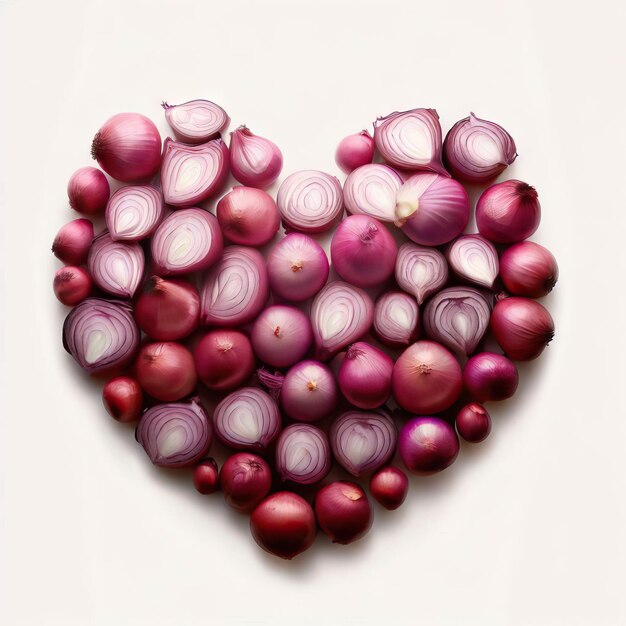 Technicolor Onions Love Vibrant Vegetable Heart w sztuce sztucznej inteligencji Generatywna sztuczna inteligencja