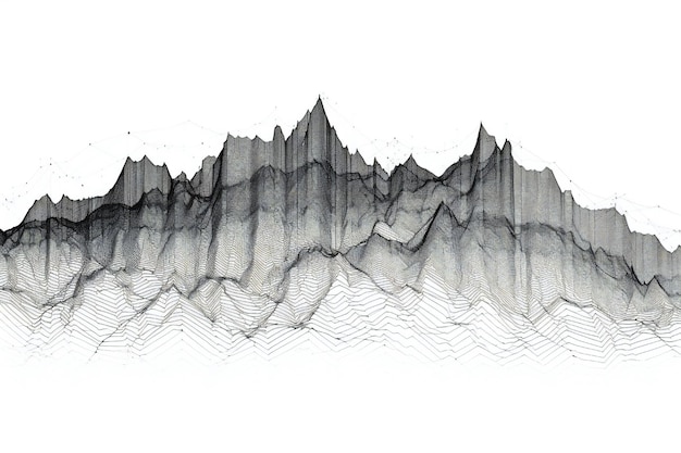Techniczny rysunek linii tektoniczny minimalizm góry