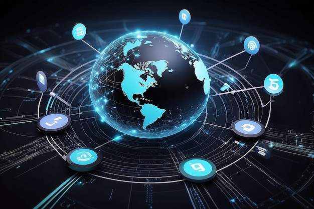 Technologia komunikacyjna 5G Bezprzewodowa sieć internetowa dla globalnego wzrostu biznesu