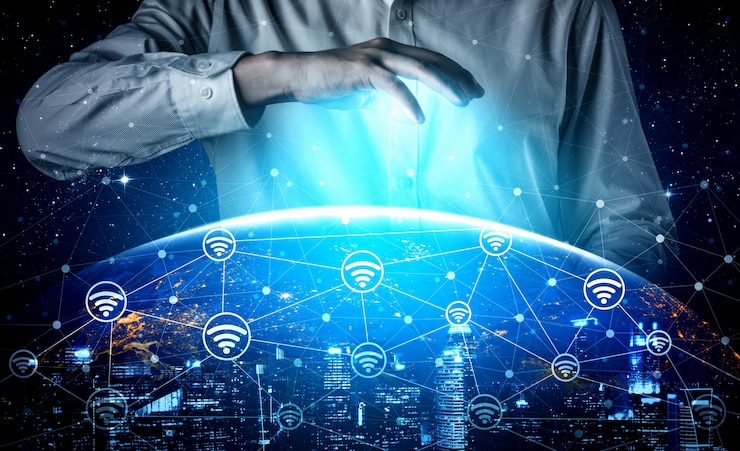 Zdjęcie technologia komunikacyjna 5g sieci internetowej