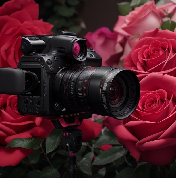 technologia obiektywu kamery profesjonalny sprzęt cyfrowy czarne tło fotografia