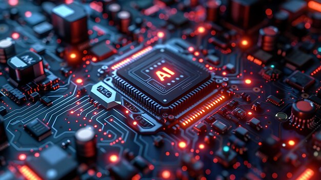 Zdjęcie technologia sztucznej inteligencji (ai) microchip