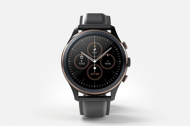 Technologia zegarków Smartwatch Elegancja na białym płótnie na białym lub PNG przezroczystym tle