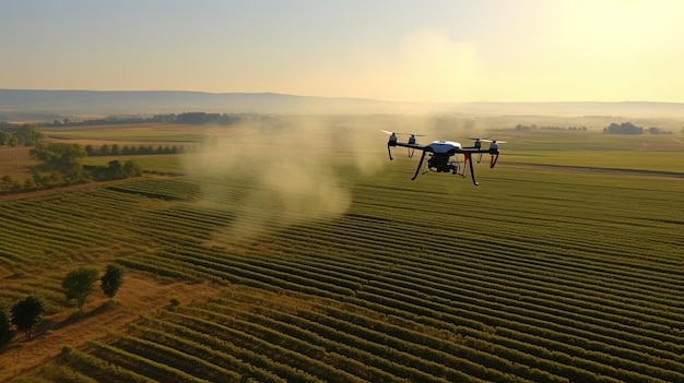 Technologie w scenach rolniczych przy użyciu dronów