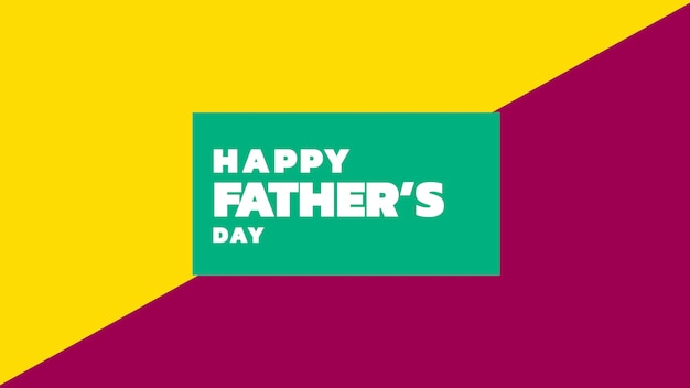 Tekst Dzień Ojca na żółtym i czerwonym tle mody i minimalizmu z geometrycznymi paskami